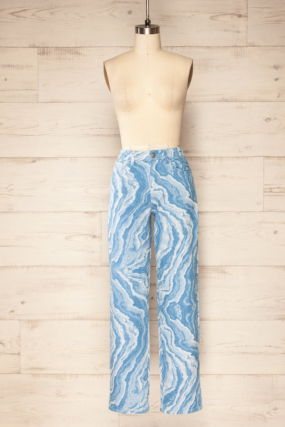 Gerone Bleach Marbled Effect Jeans | La petite garçonne front view