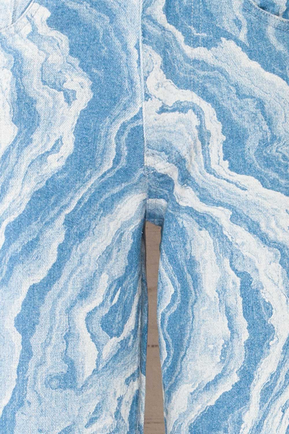 Gerone Bleach Marbled Effect Jeans | La petite garçonne fabric