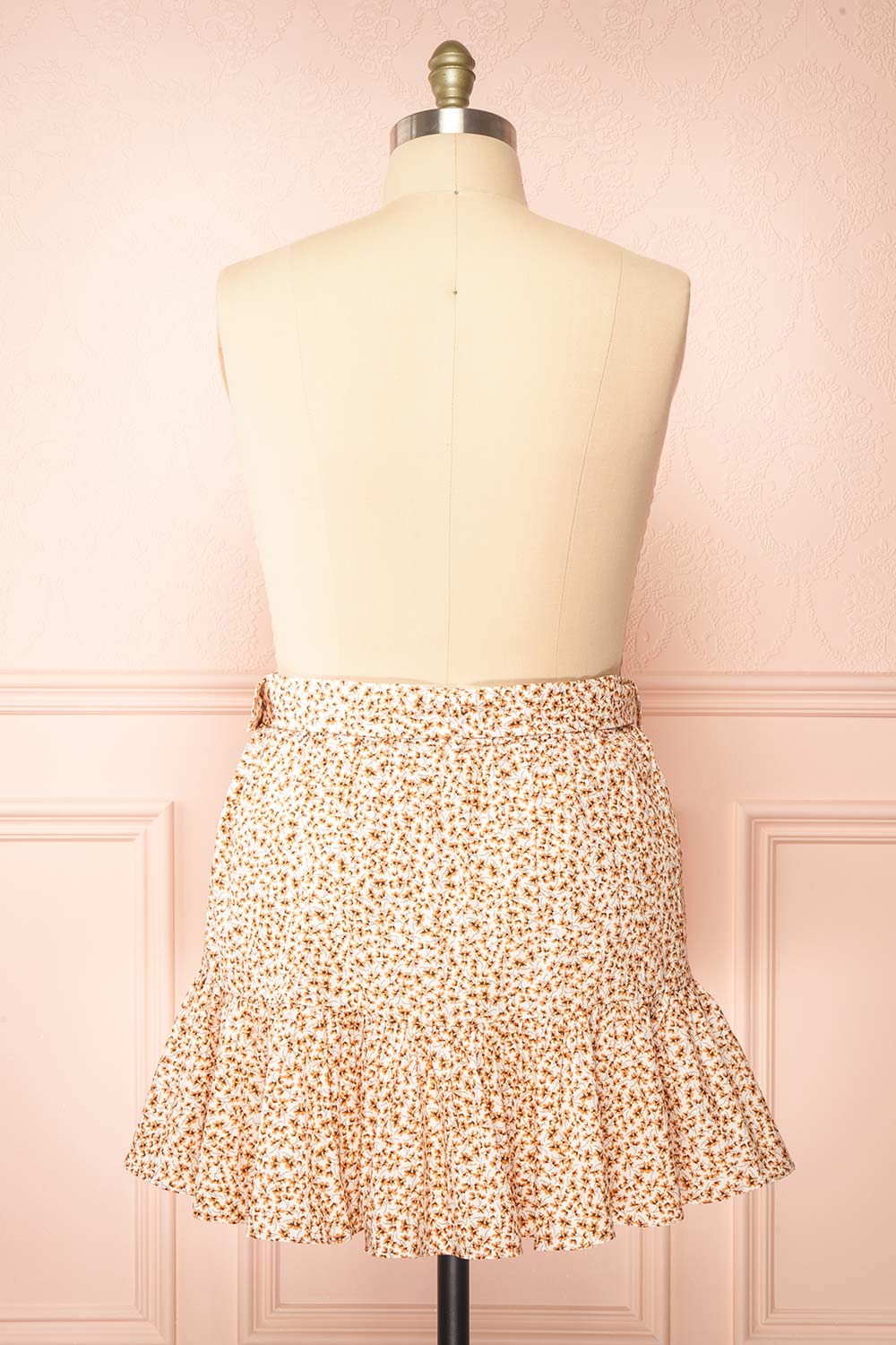 Ginny Short Floral Skirt w/ Ruffles | Boutique 1861 back plus size