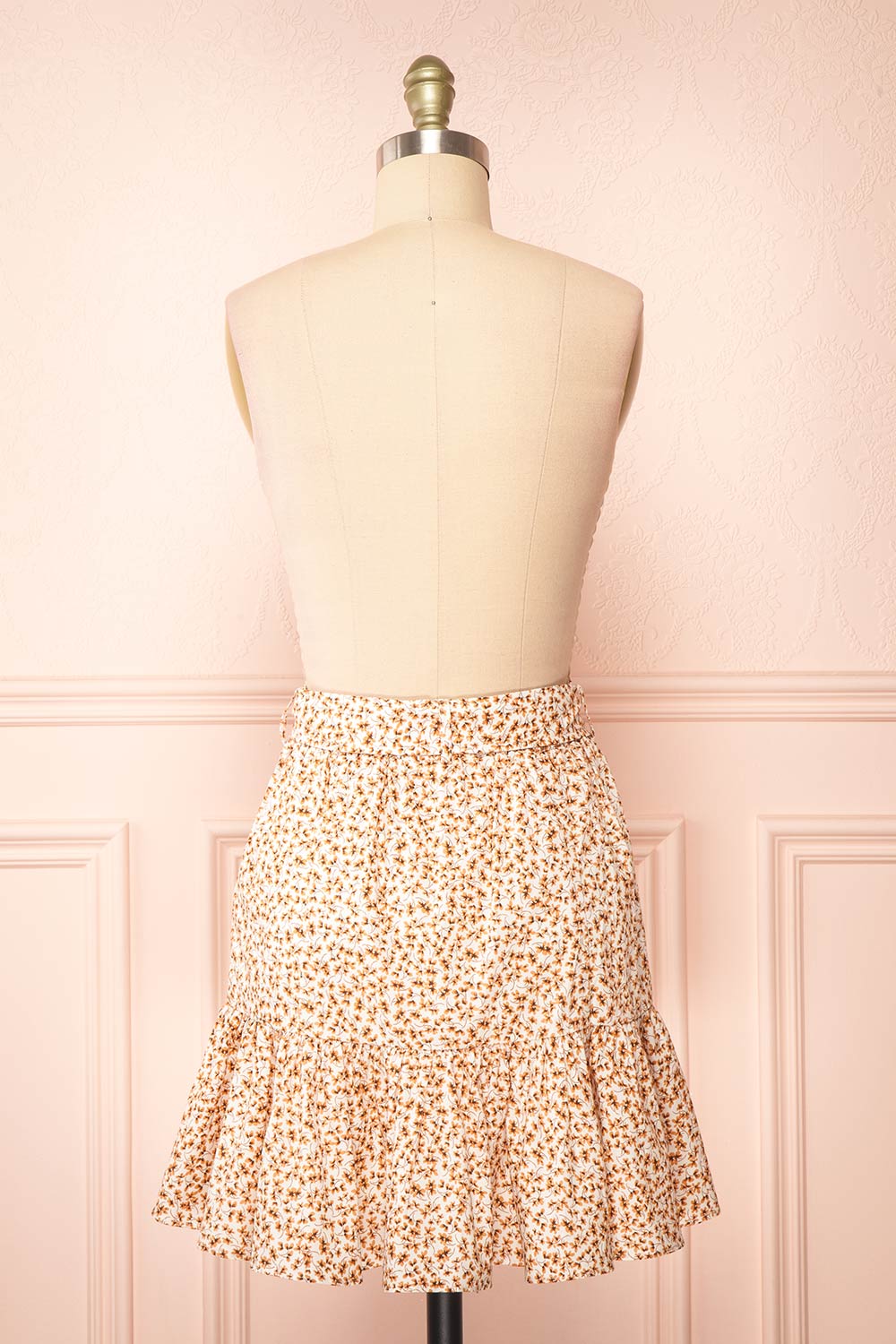 Ginny Short Floral Skirt w/ Ruffles | Boutique 1861 back view