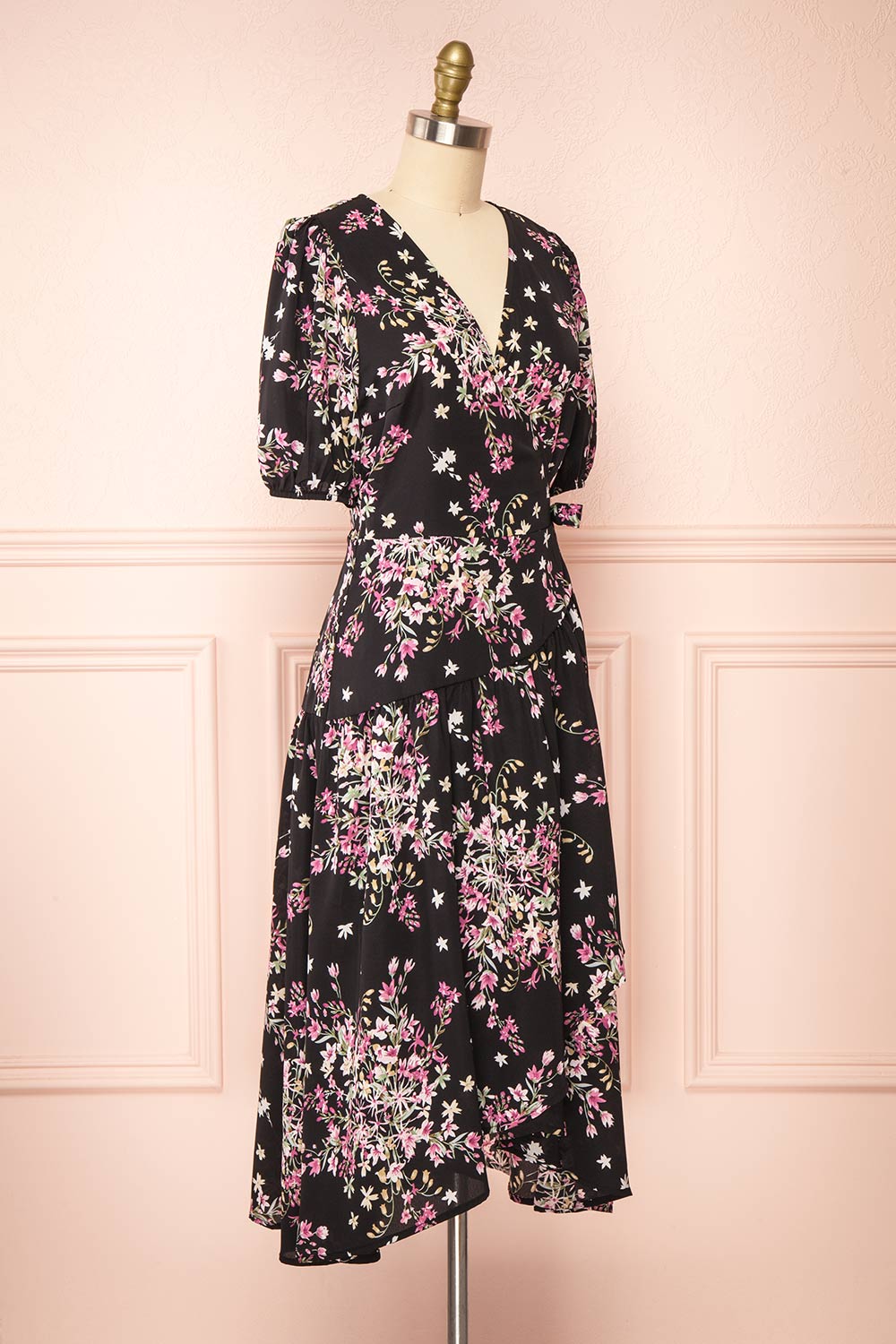 Gladenbach Floral High Low Wrap Dress | Boutique 1861 side view
