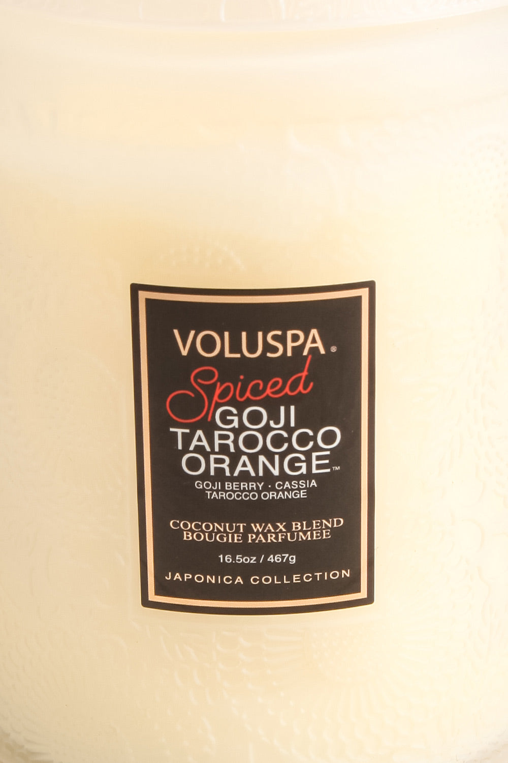 Large Textured Candle Goji Tarocco Orange | La petite garçonne close-up