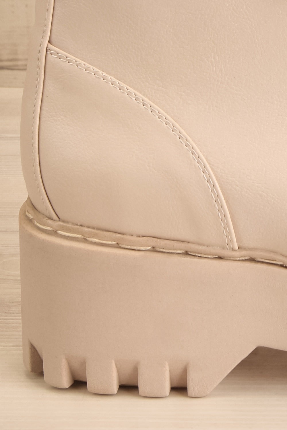 Gorgone Lace-up Platform Boots | La petite garçonne side back close-up