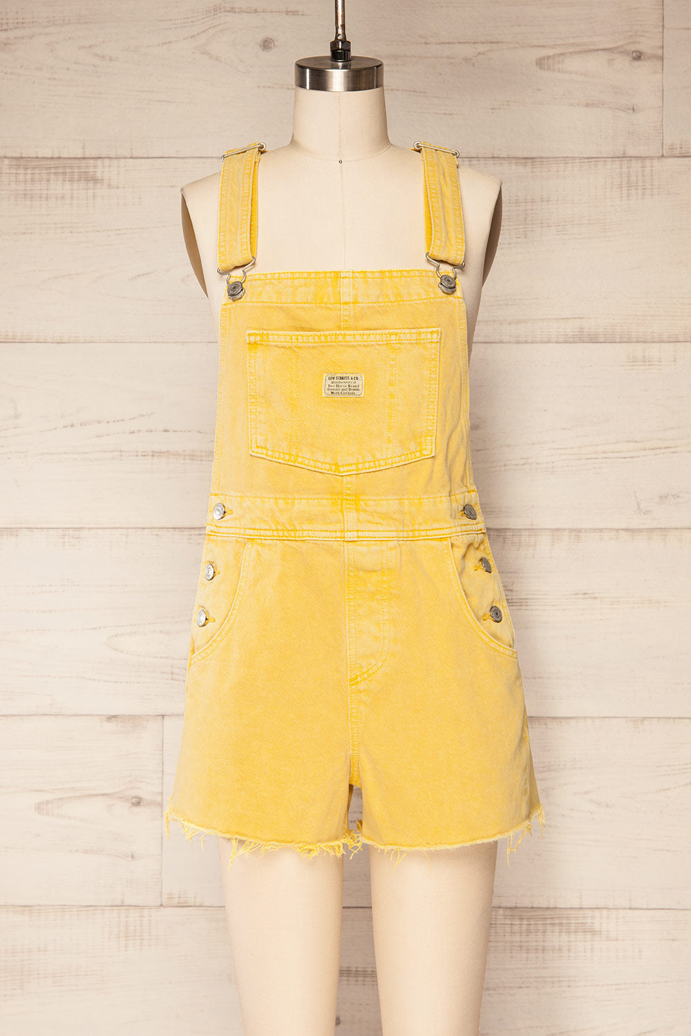 Gramenet Yellow Denim Overall | La petite garçonne front view