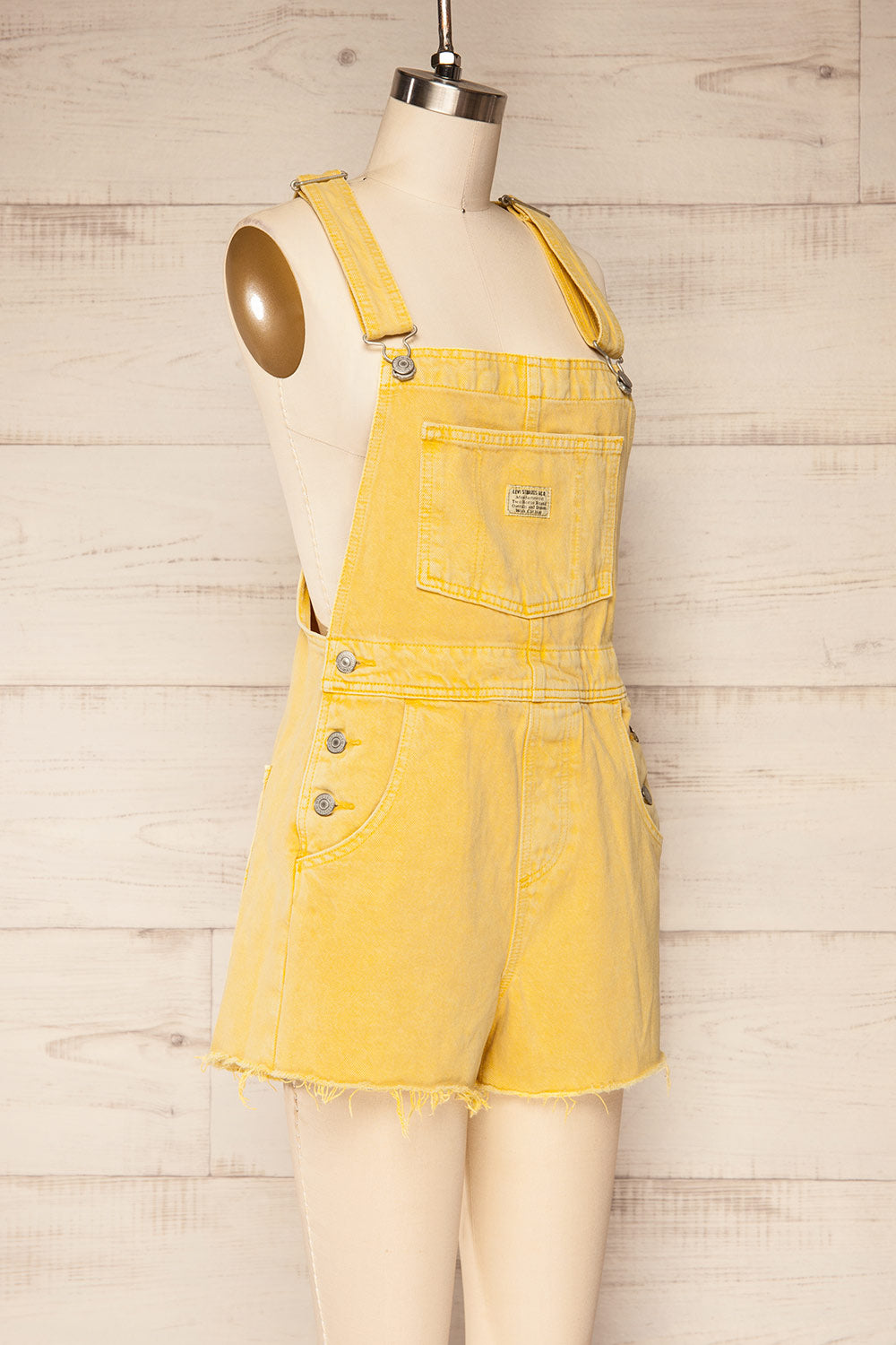 Gramenet Yellow Denim Overall | La petite garçonne side view