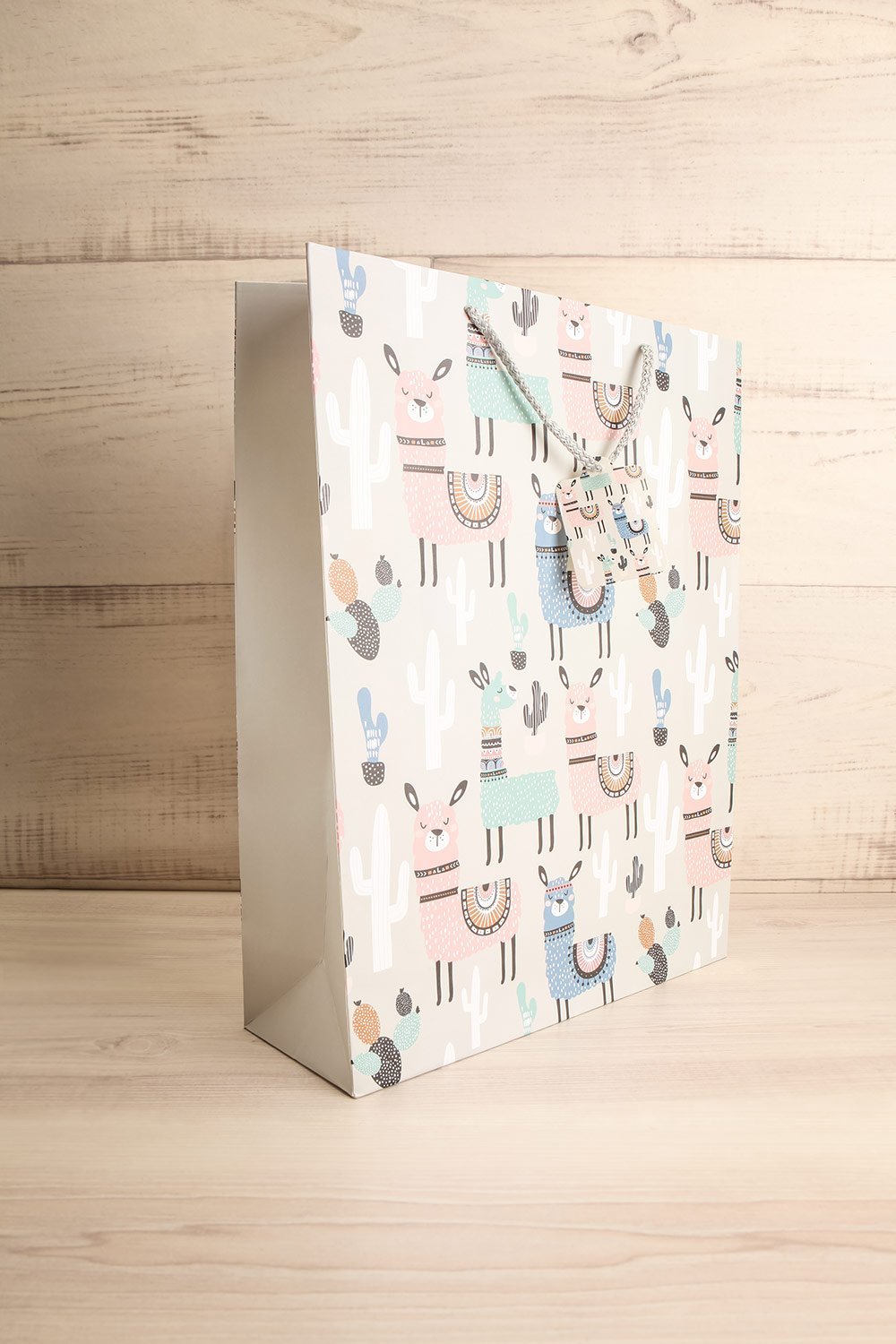 Sac Lama Fiesta Llama Paper Gift Bag | La petite garçonne side view