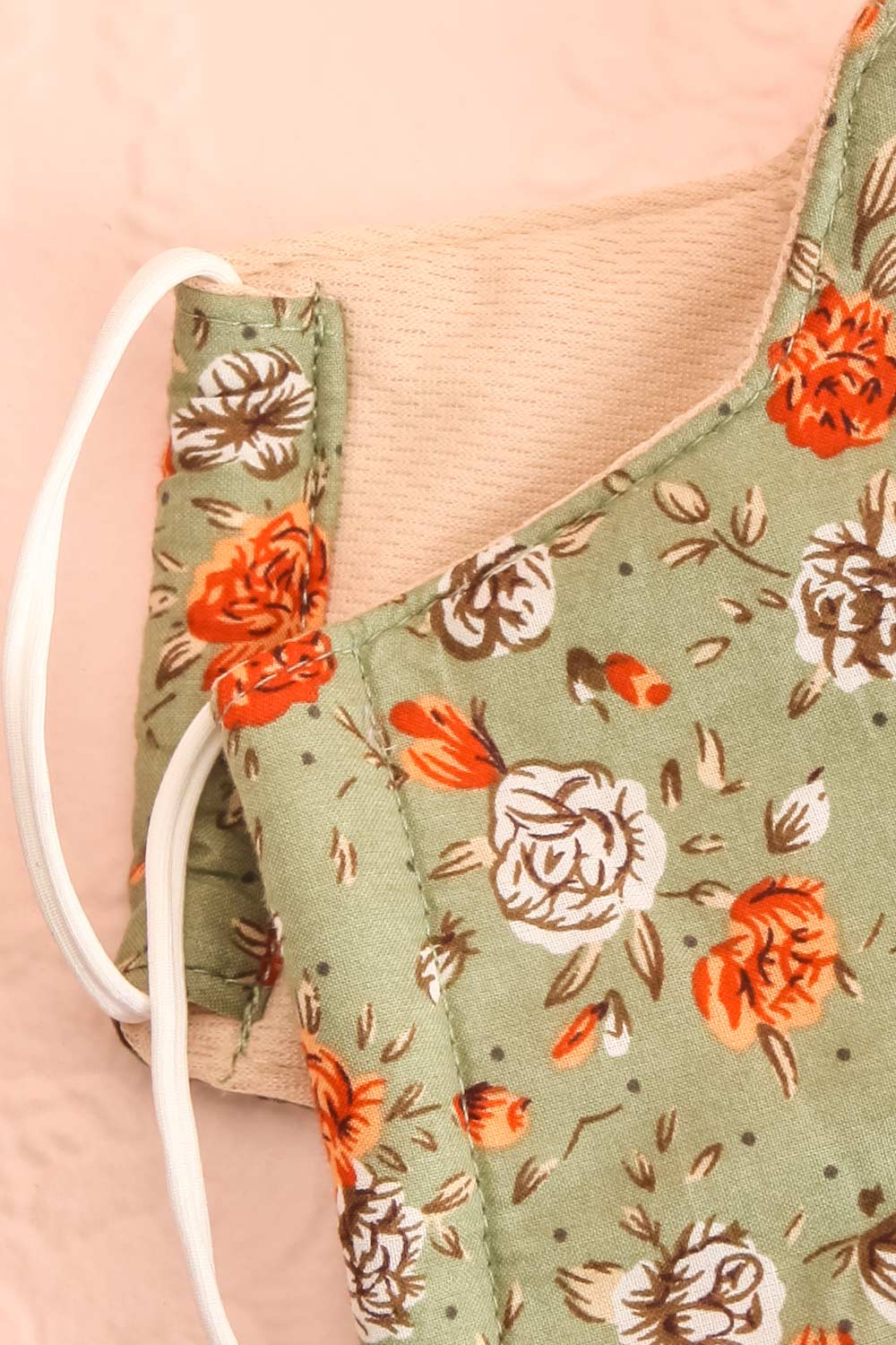 Green Fall Face Mask | Boutique 1861 lining