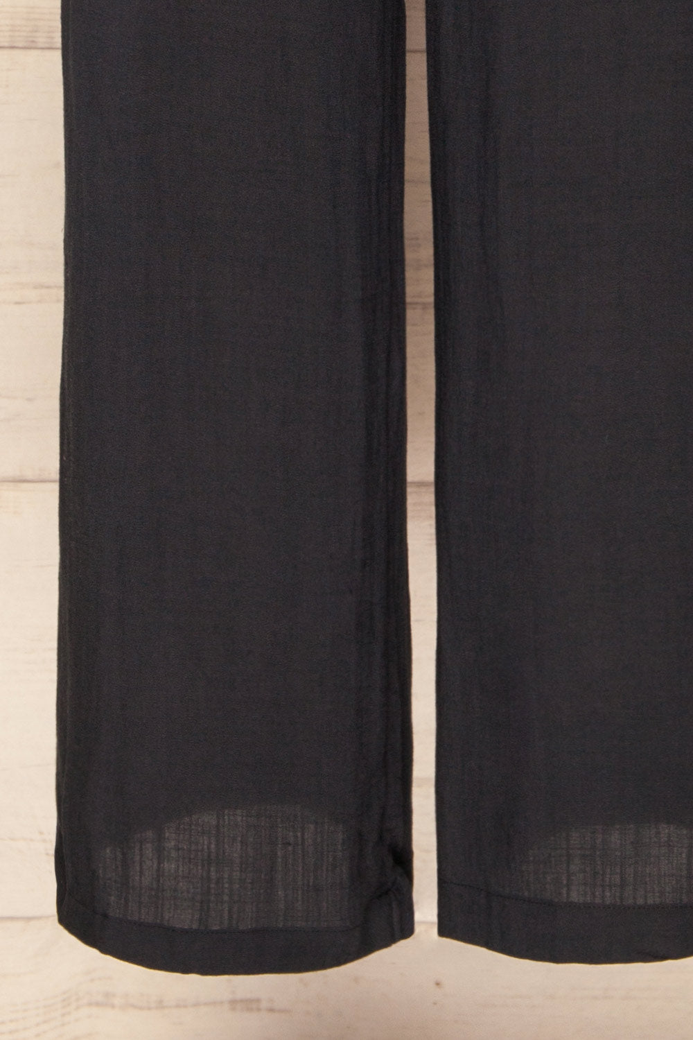 Grogy Indigo V-neck Palazzo Jumpsuit w/Belt | La petite garçonne bottom