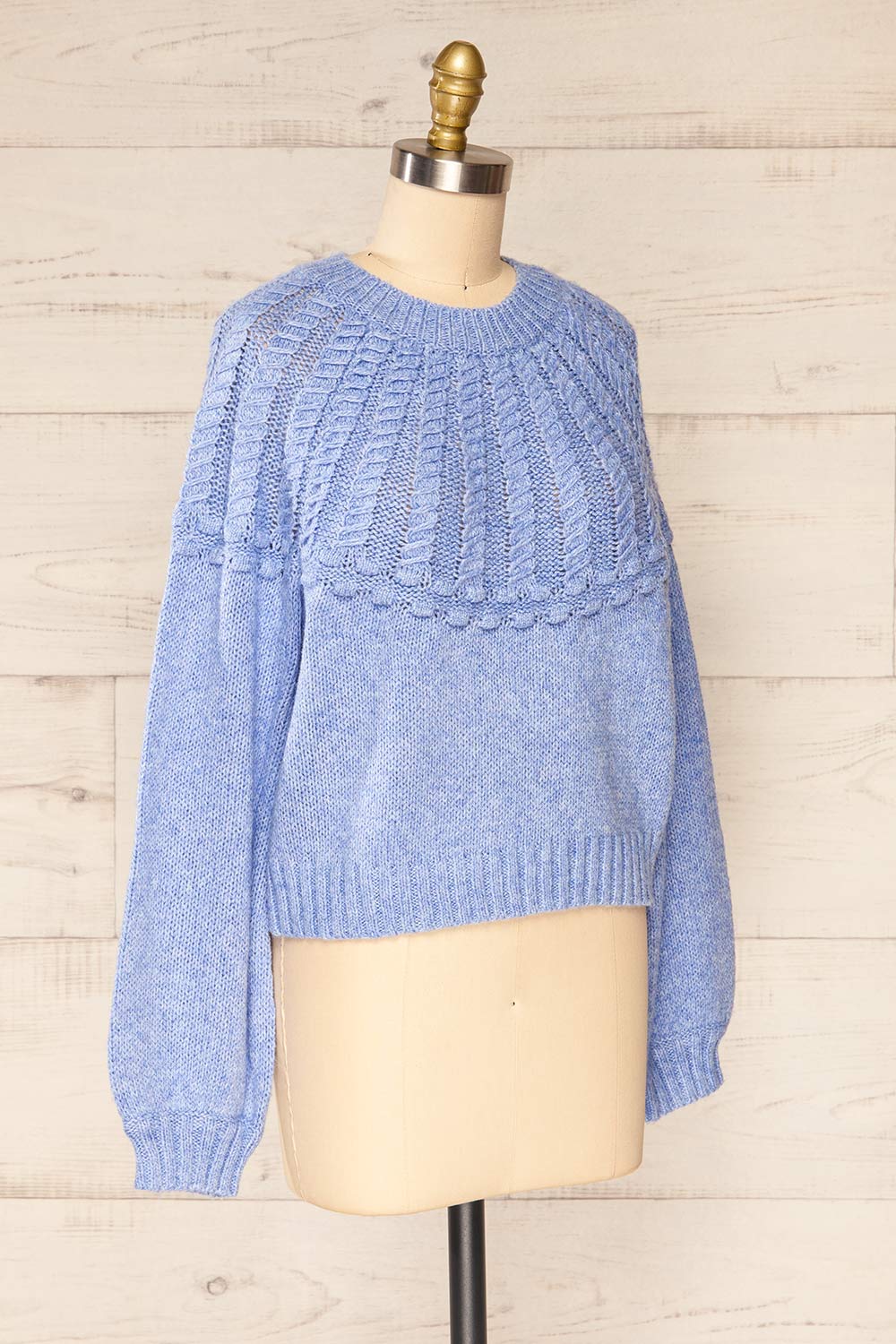 Guango Blue Knitted Sweater | La petite garçonne side view
