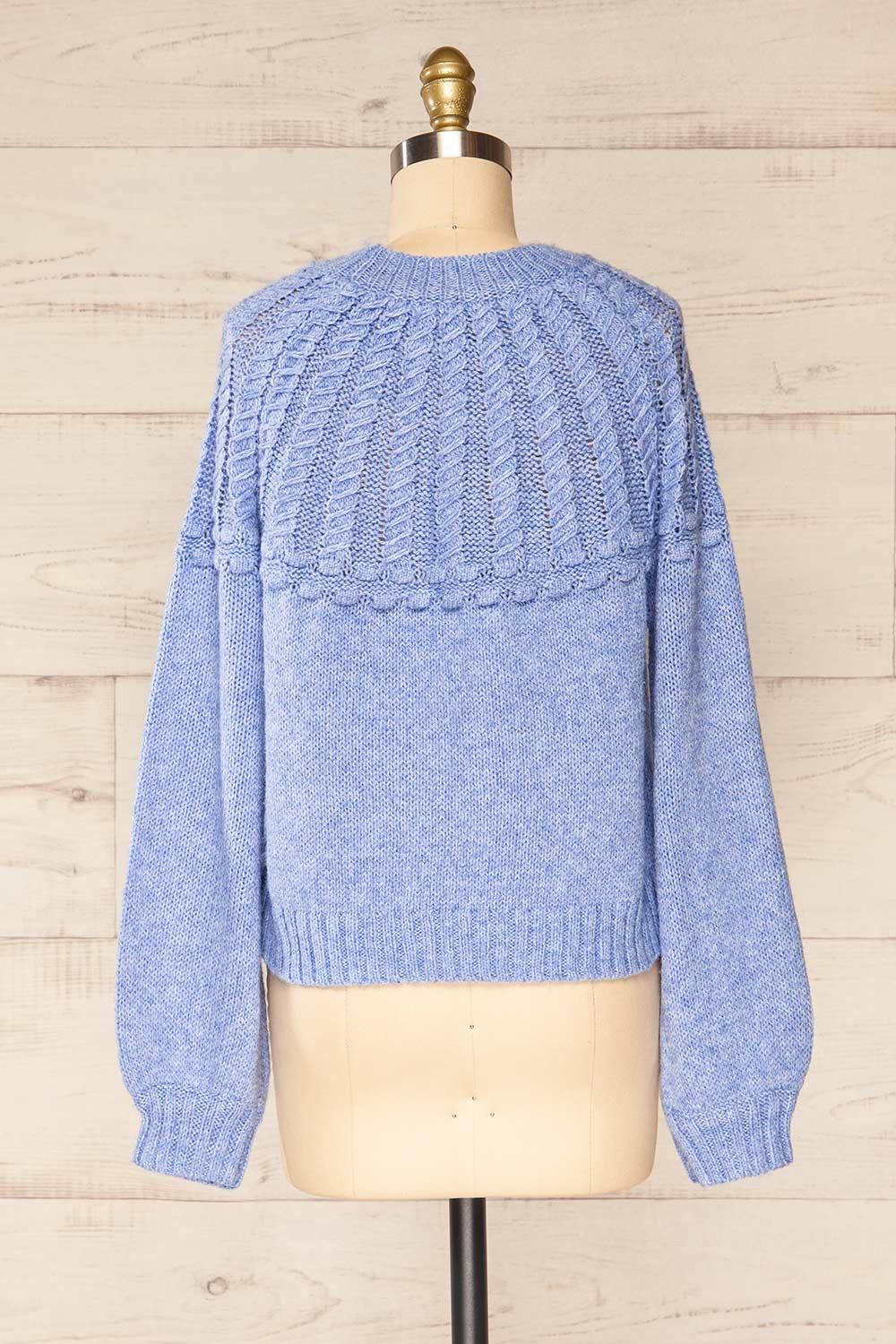 Guango Blue Knitted Sweater | La petite garçonne back view