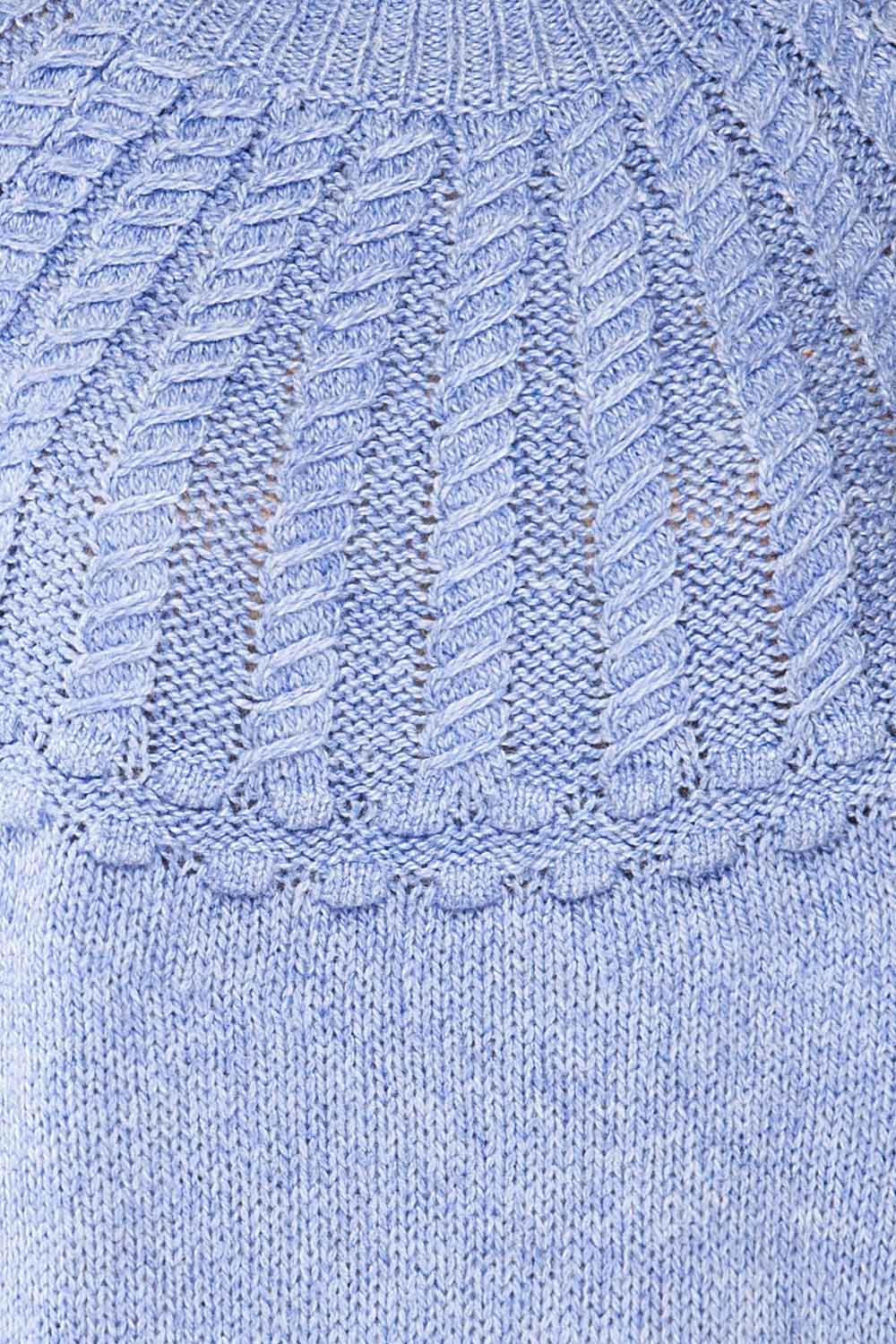 Guango Blue Knitted Sweater | La petite garçonne fabric