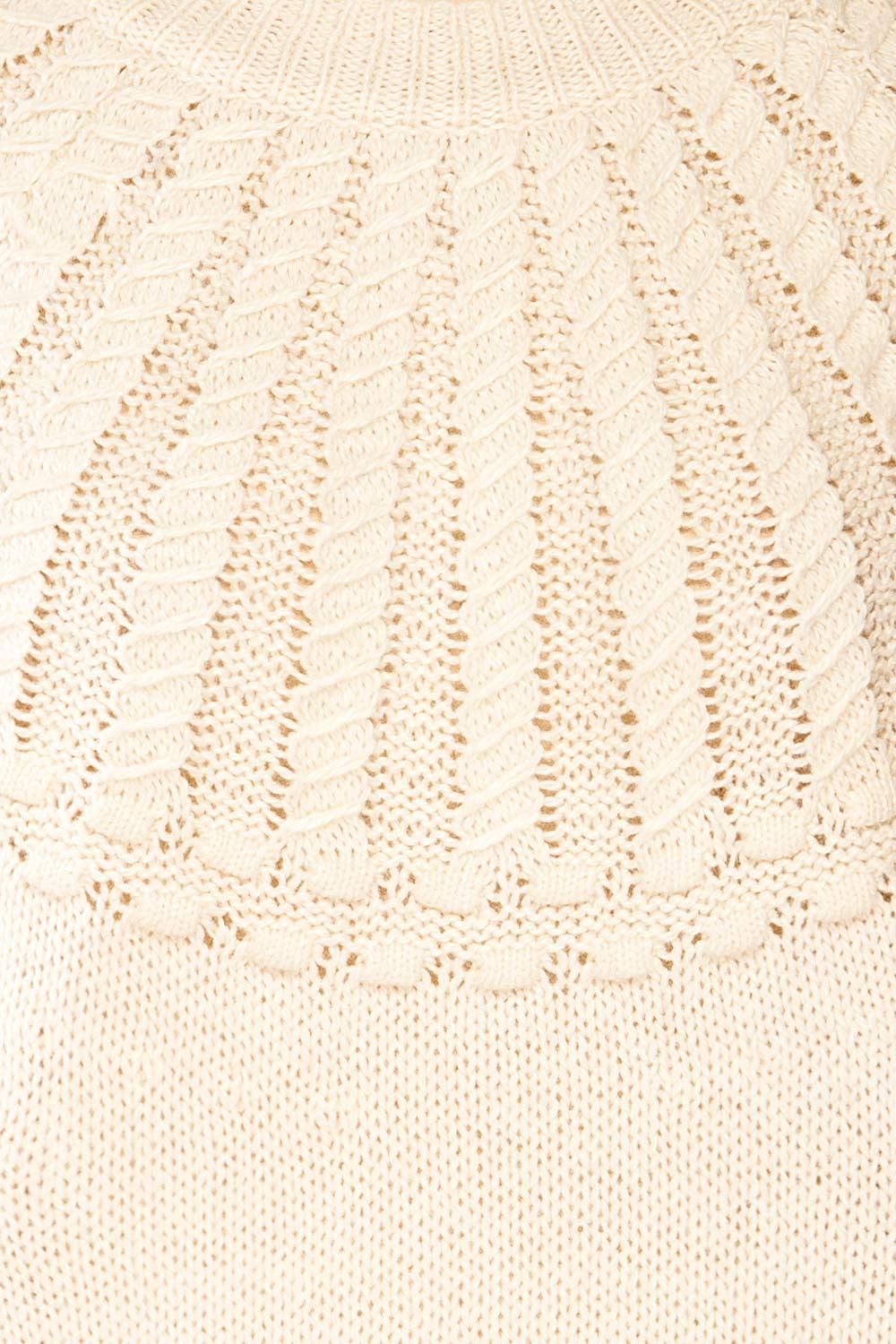 Guango Cream Knitted Sweater | La petite garçonne fabric