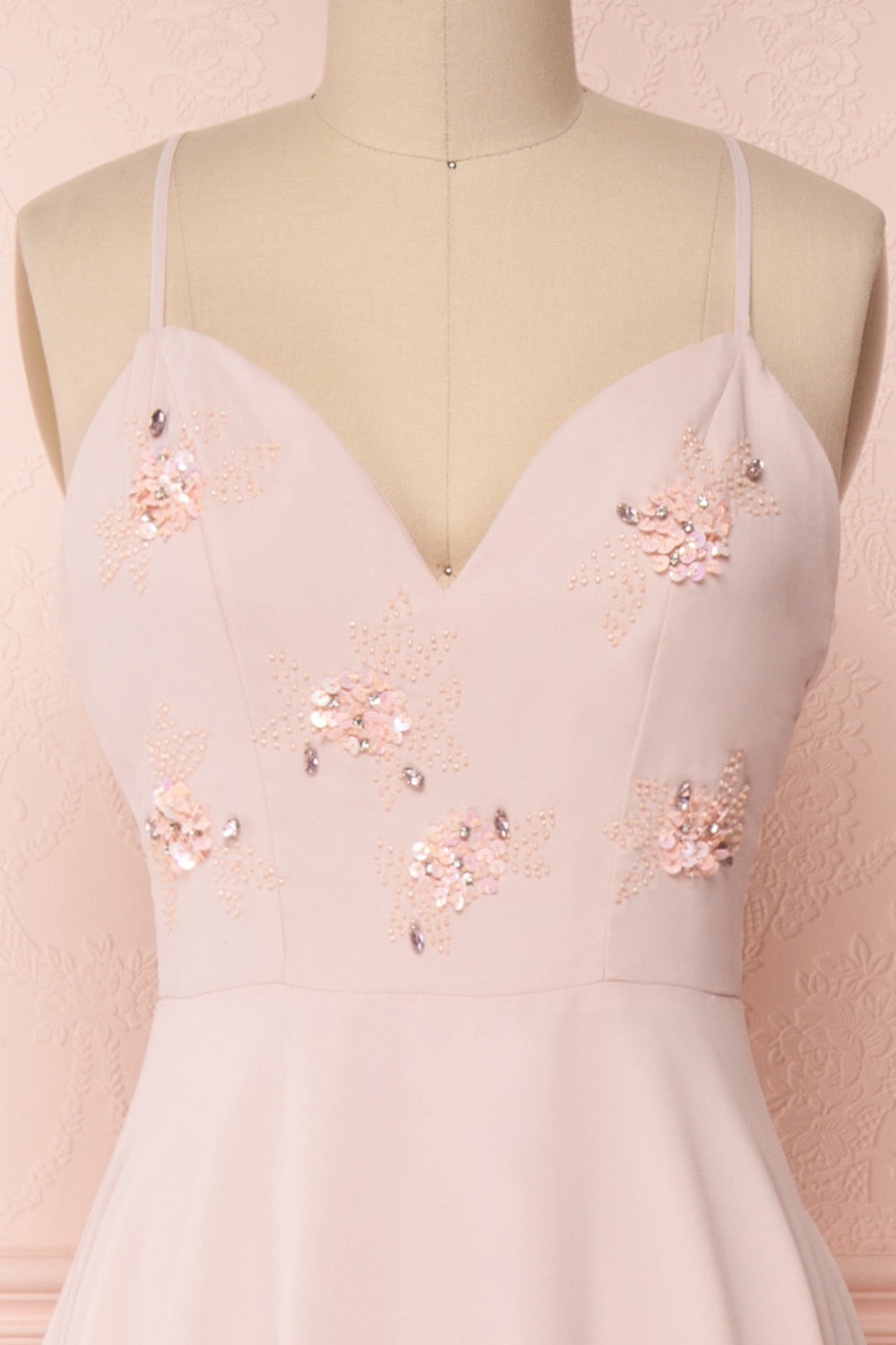 Gurito Blush | Pink Chiffon Gown