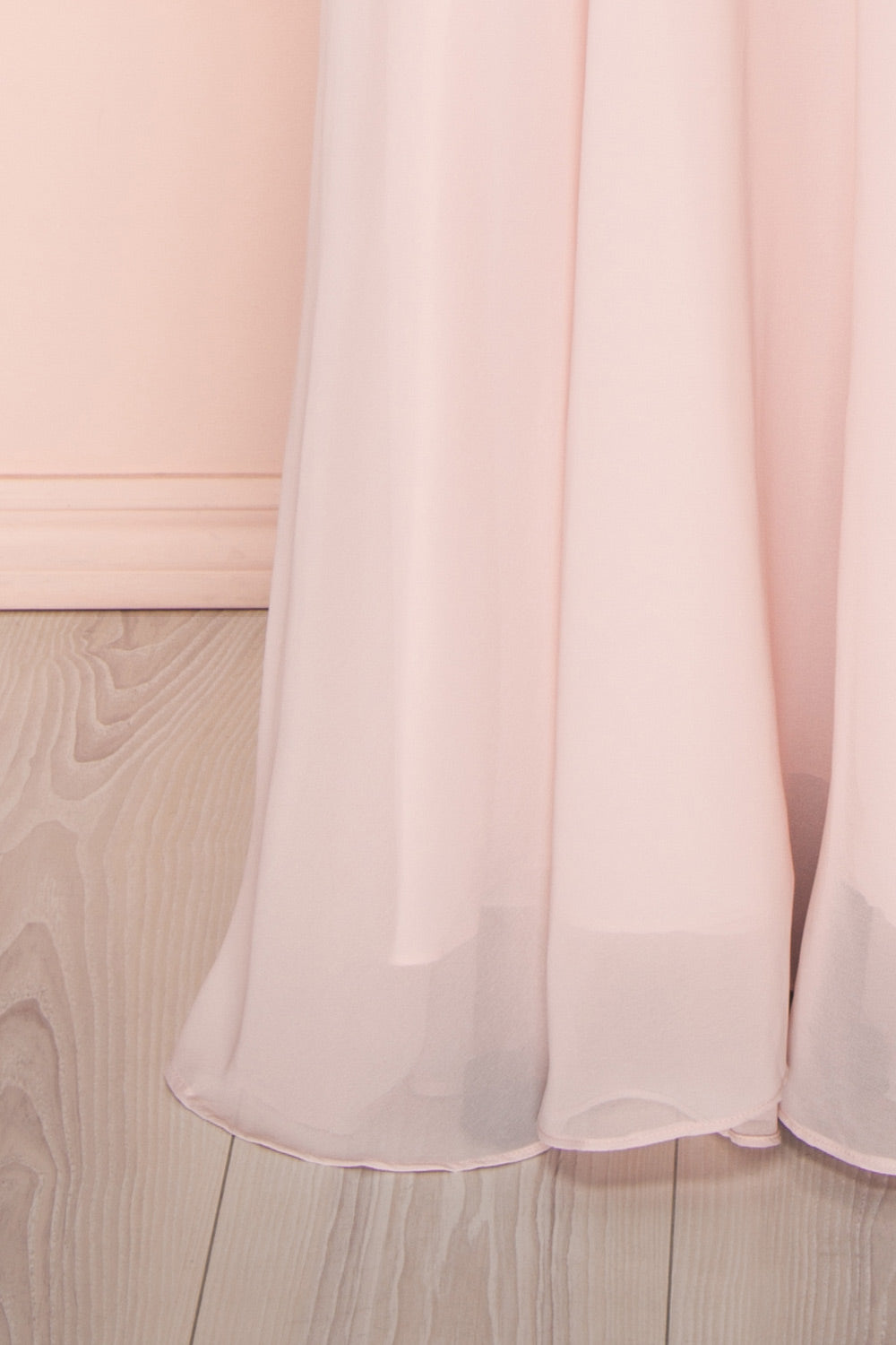 Gurito Blush | Pink Chiffon Gown