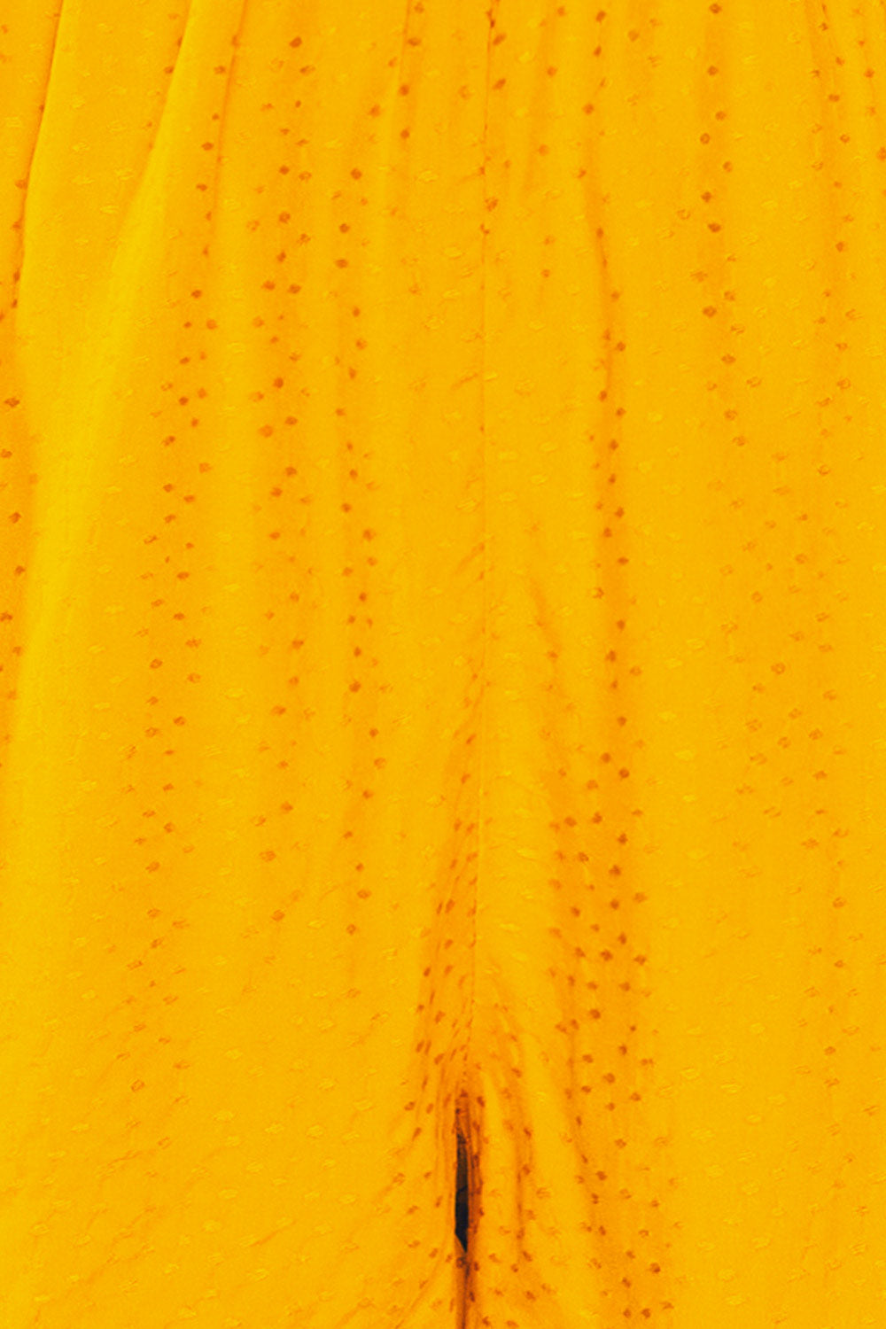 Gysele Mustard High-Waisted Paperbag Shorts | La petite garçonne fabric