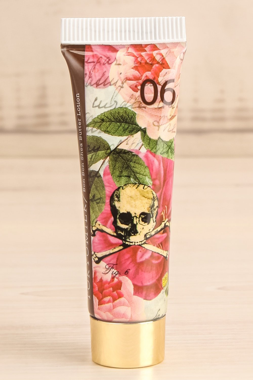 Hand cream - Dead Sexy - Tokyo Milk shea hand cream tube flower close-up