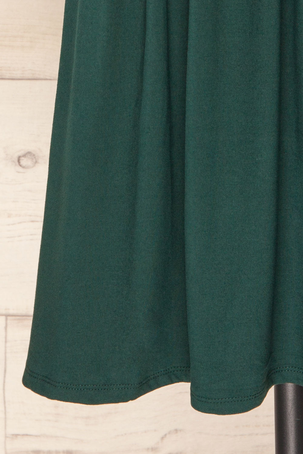 Hemili Forrest Green Wrap Neckline Short Dress | La petite garçonne bottom