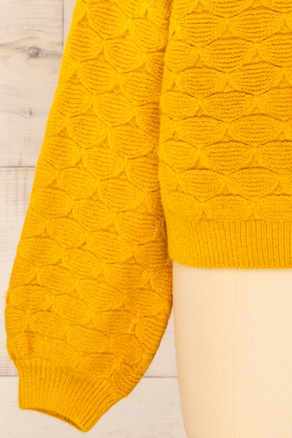 Henares Scalloped Knit Cropped Sweater | La petite garçonne sleeve