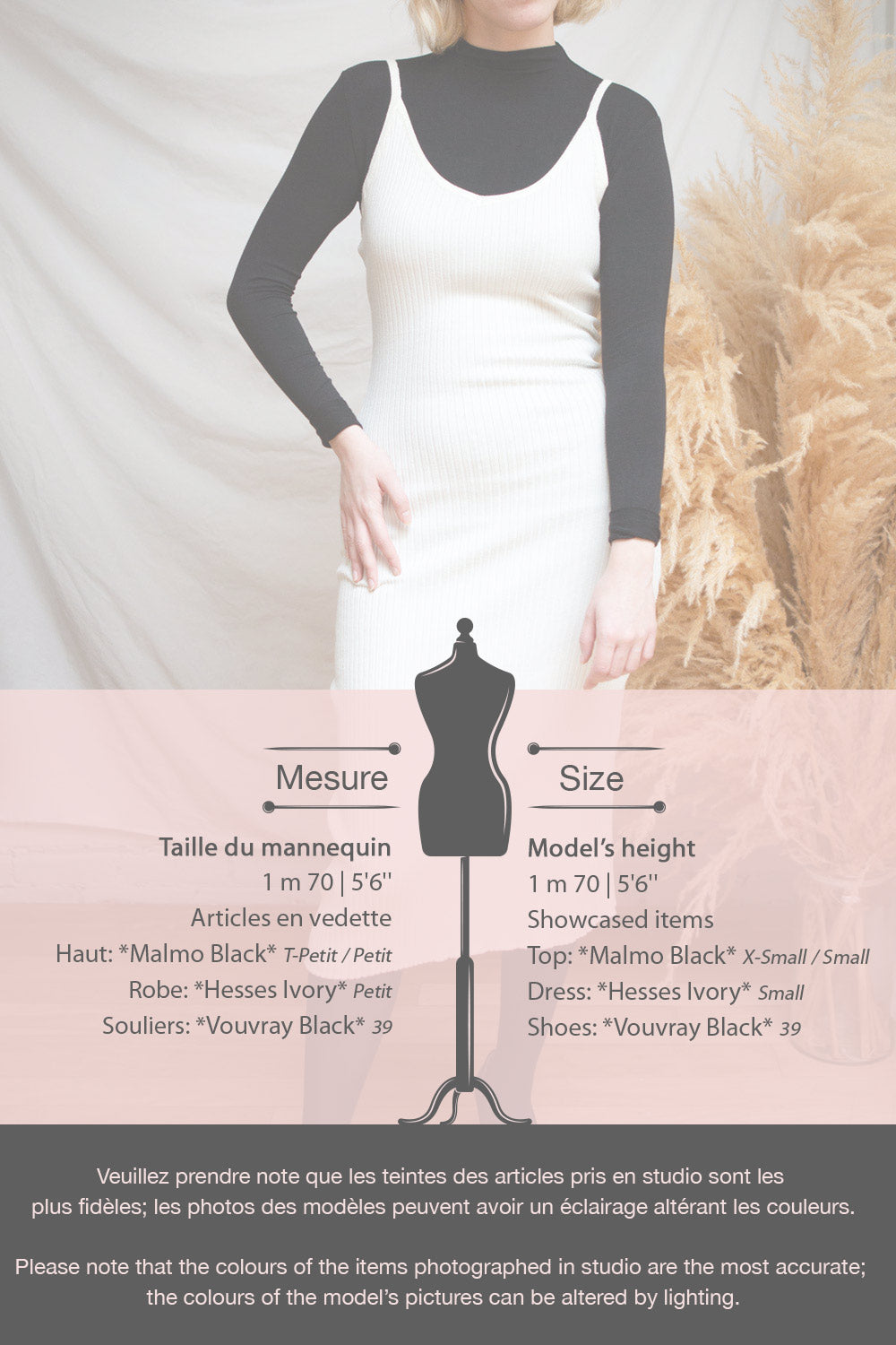 Malmo Black Mock Neck Long Sleeve Top | La petite garçonne fiche