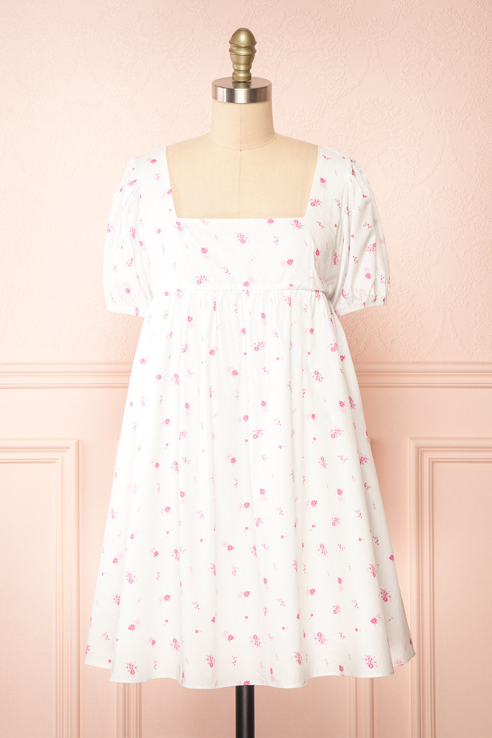 Hiswe Short Floral Babydoll Dress | Boutique 1861 front view