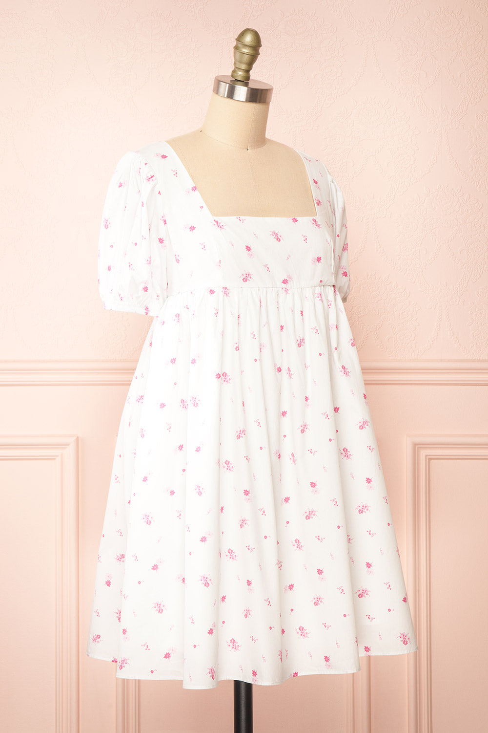 Hiswe Short Floral Babydoll Dress | Boutique 1861 side view