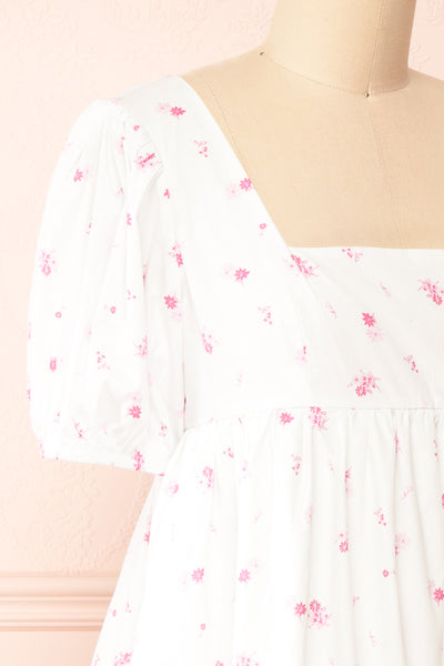 Hiswe Short Floral Babydoll Dress | Boutique 1861 side close-up