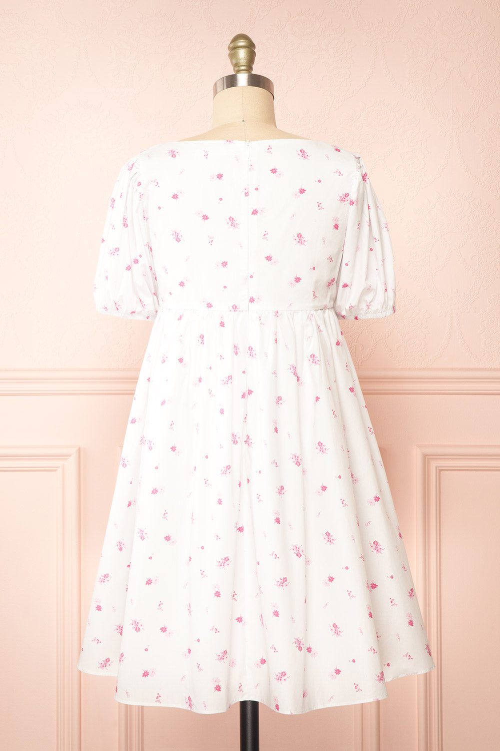 Hiswe Short Floral Babydoll Dress | Boutique 1861 back view