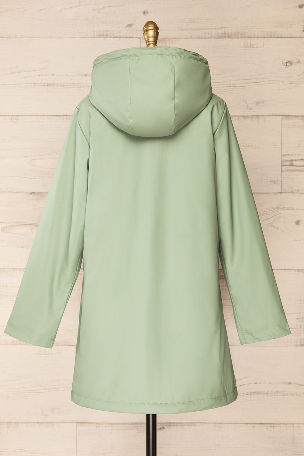 Icewind Sage Button Up Raincoat w/ Sherpa Interior | La petite garçonne back view