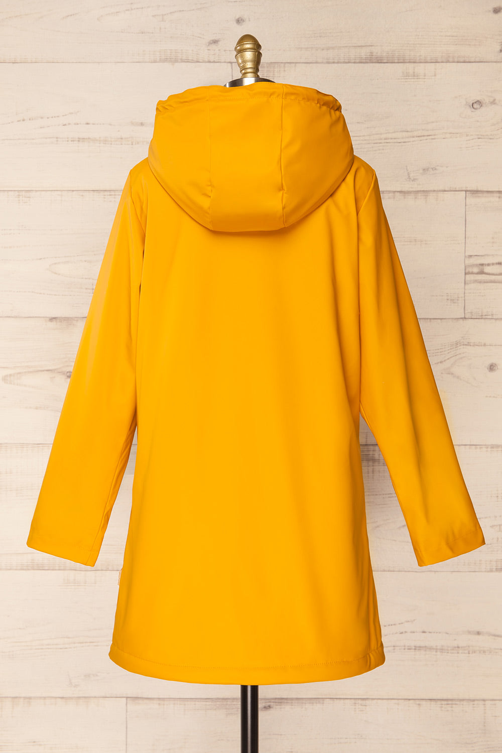 Icewind Yellow Button Up Raincoat w/ Sherpa Interior | La petite garçonne back view