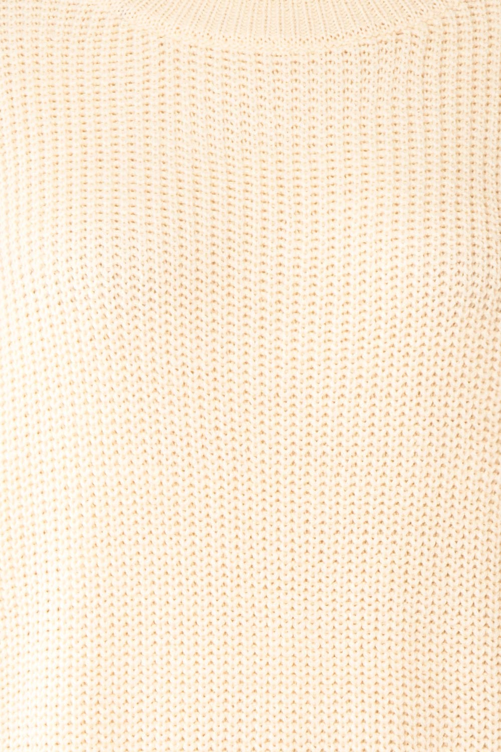 Idelle Ivory Knit Sweater w/ Frills on Sleeves | Boutique 1861 fabric