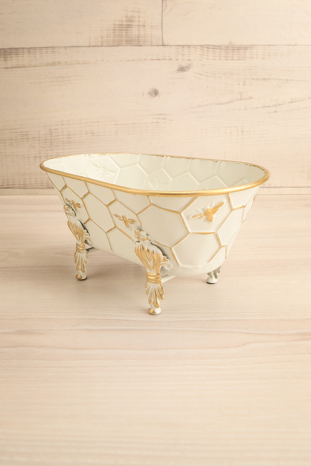 Ilogore Antique Style Metal Bath Basket w/ Bees | Maison Garçonne