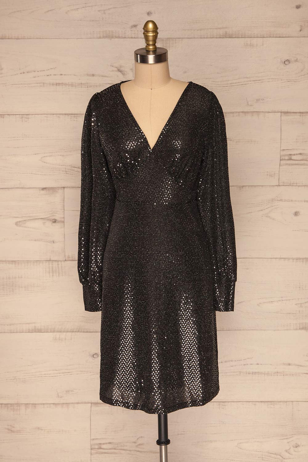 Ioannina Black Silver Sequin Party Dress La Petite Garçonne