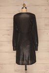 Ioannina Black & Silver Sequin Party Dress back view | La Petite Garçonne