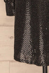Ioannina Black & Silver Sequin Party Dress bottom close up | La Petite Garçonne