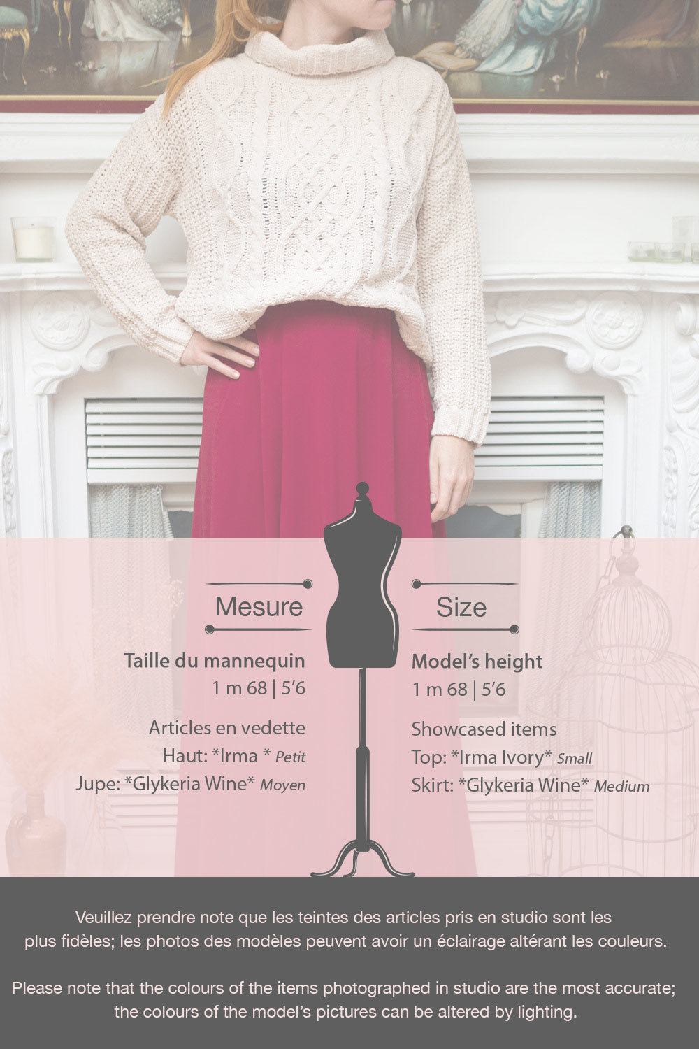 Irma Pink Turtleneck Knit Sweater | La petite garçonne fiche