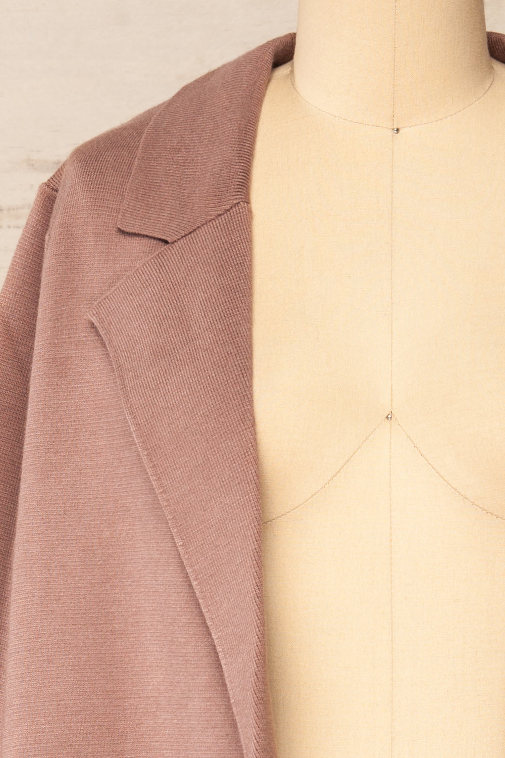 Irun Taupe Long Knit Cardigan | La petite garçonne open close-up