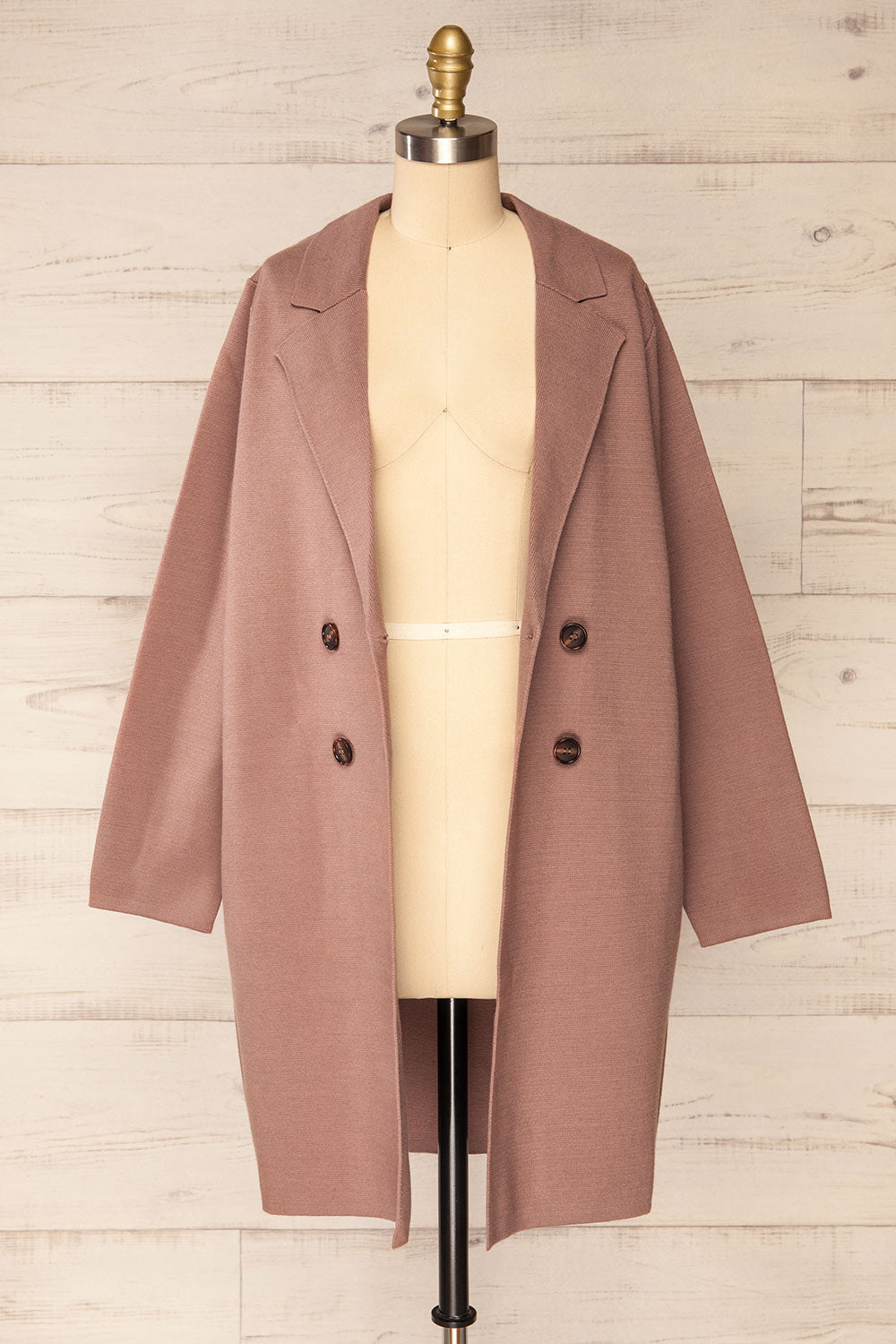 Irun Taupe Long Knit Cardigan | La petite garçonne open view