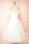 Isabeau Off-Shoulder Bridal Midi Dress | Boudoir 1861 back view