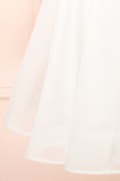 Isabeau Off-Shoulder Bridal Midi Dress | Boudoir 1861 bottom