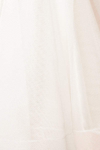 Isabeau Off-Shoulder Bridal Midi Dress | Boudoir 1861 fabric