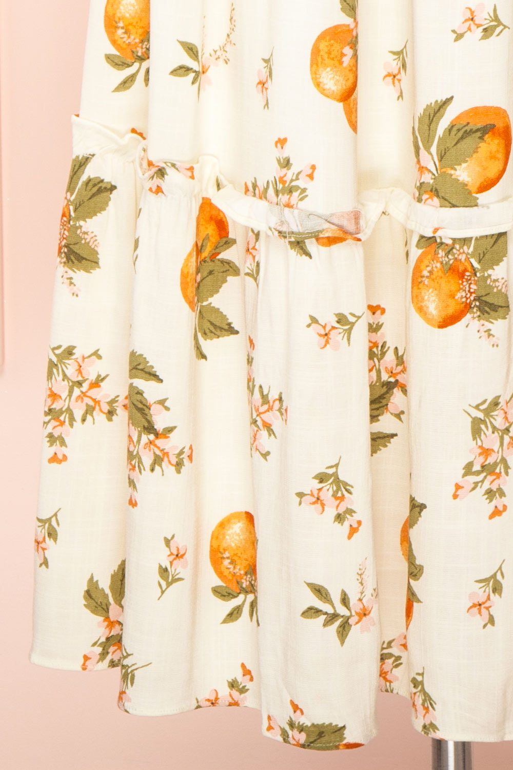 Islanda Midi Dress w/ Orange Blossom Print | Boutique 1861 bottom