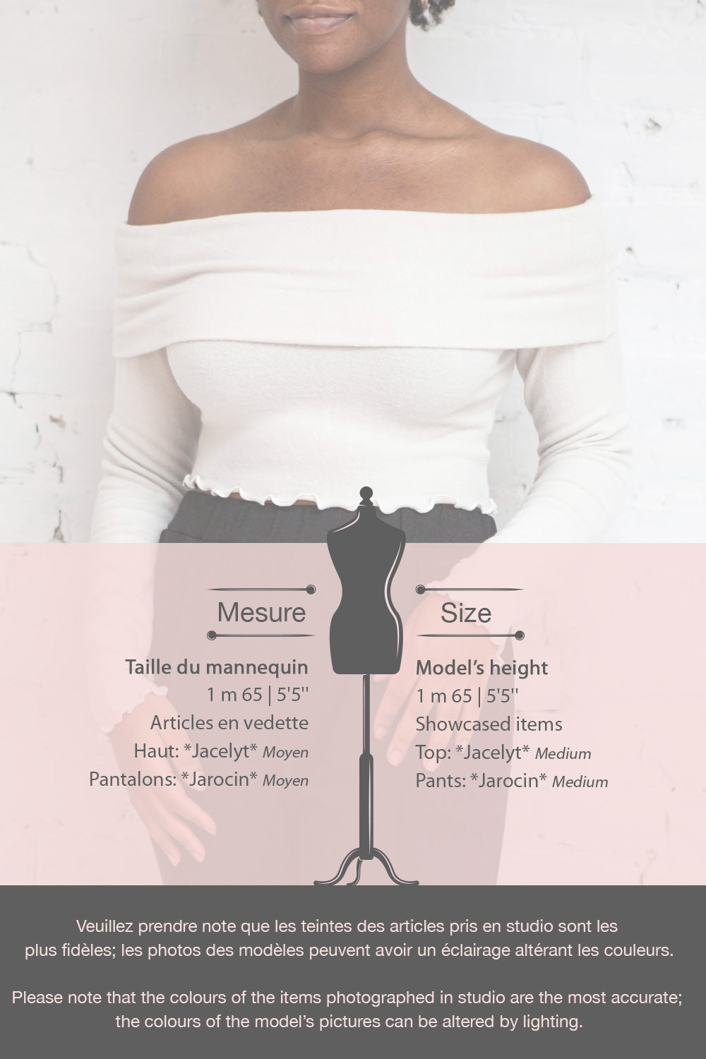 Jacelyt Off-Shoulder Long Sleeve Crop Top | La petite garçonne fiche