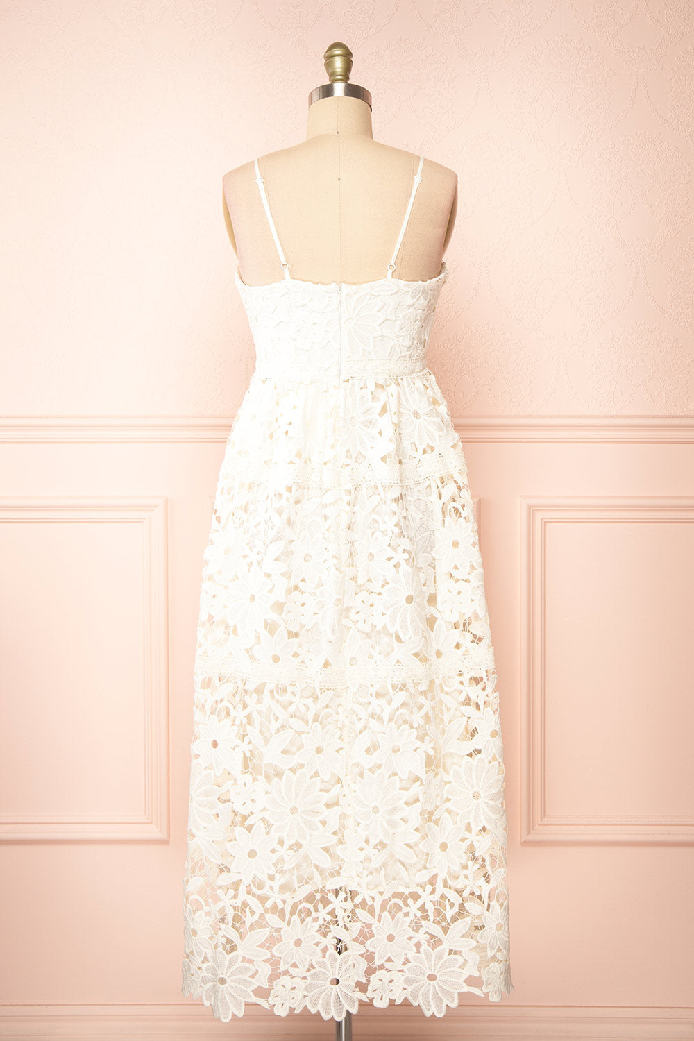 Jacqueline Embroidered Floral Midi Dress | Boudoir 1861 back view