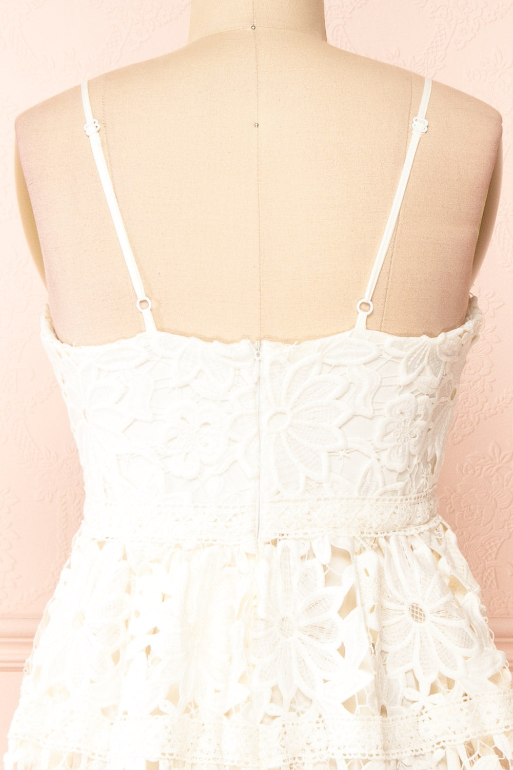 Jacqueline Embroidered Floral Midi Dress | Boudoir 1861 back close-up