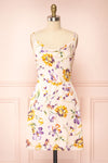 Jemima Short Floral Dress w/ Cowl Neck | Boutique 1861 front view