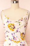 Jemima Short Floral Dress w/ Cowl Neck | Boutique 1861 front close up
