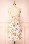 Jemima Short Floral Dress w/ Cowl Neck | Boutique 1861back view
