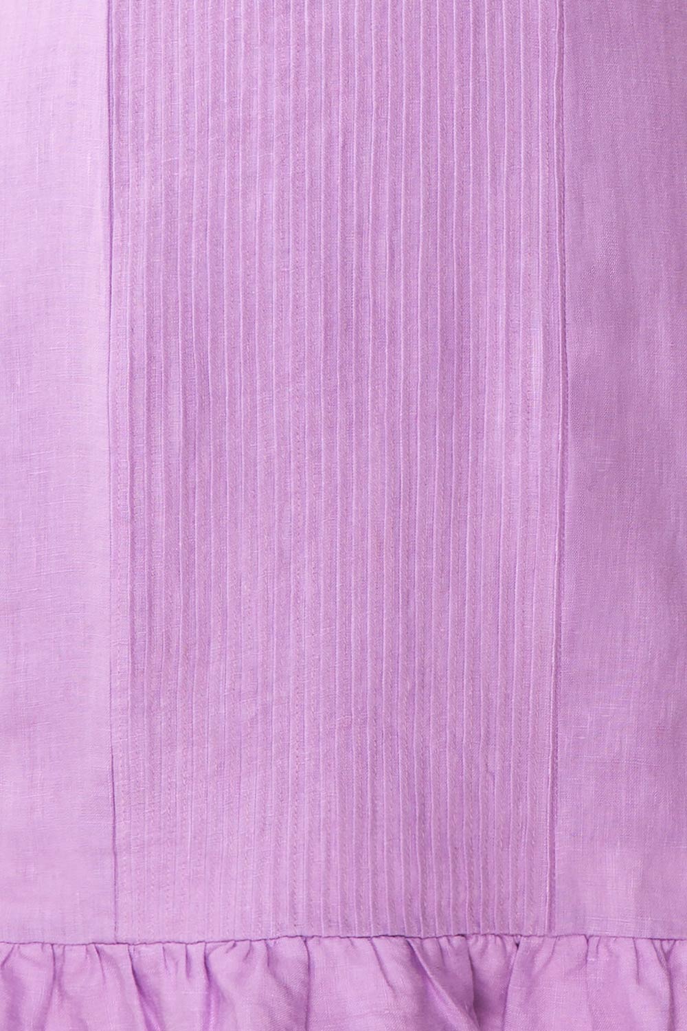 Jeneva Lilac Short Dress w/ Ruffles | Boutique 1861 fabric