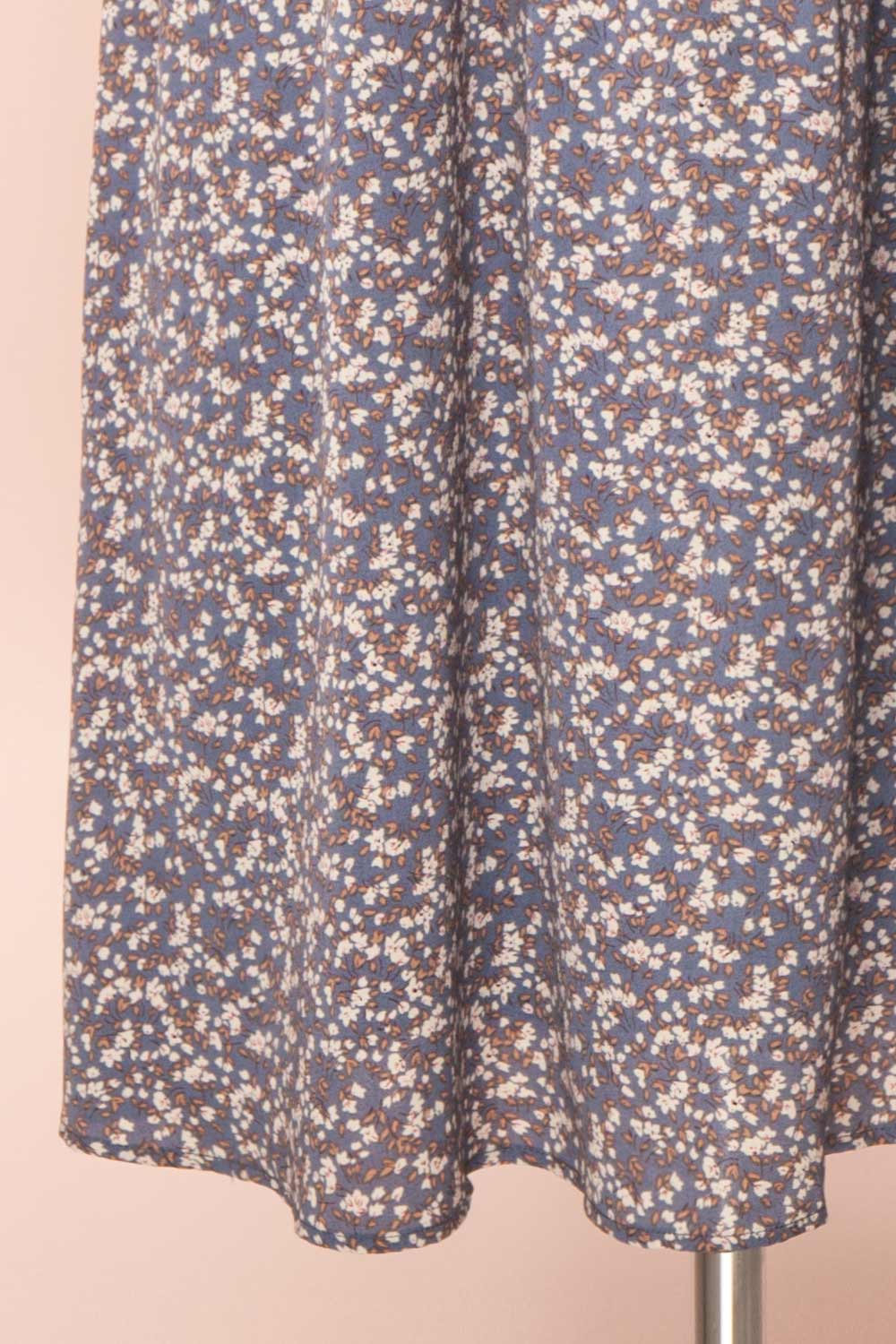 Jocelyne Midi Floral Dress w/ Square Neckline bottom