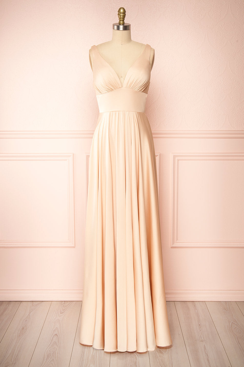 Johanie Champagne Satin Maxi Dress | Boudoir 1861 Johanie Champagne Satin Maxi Dress | Boudoir 1861